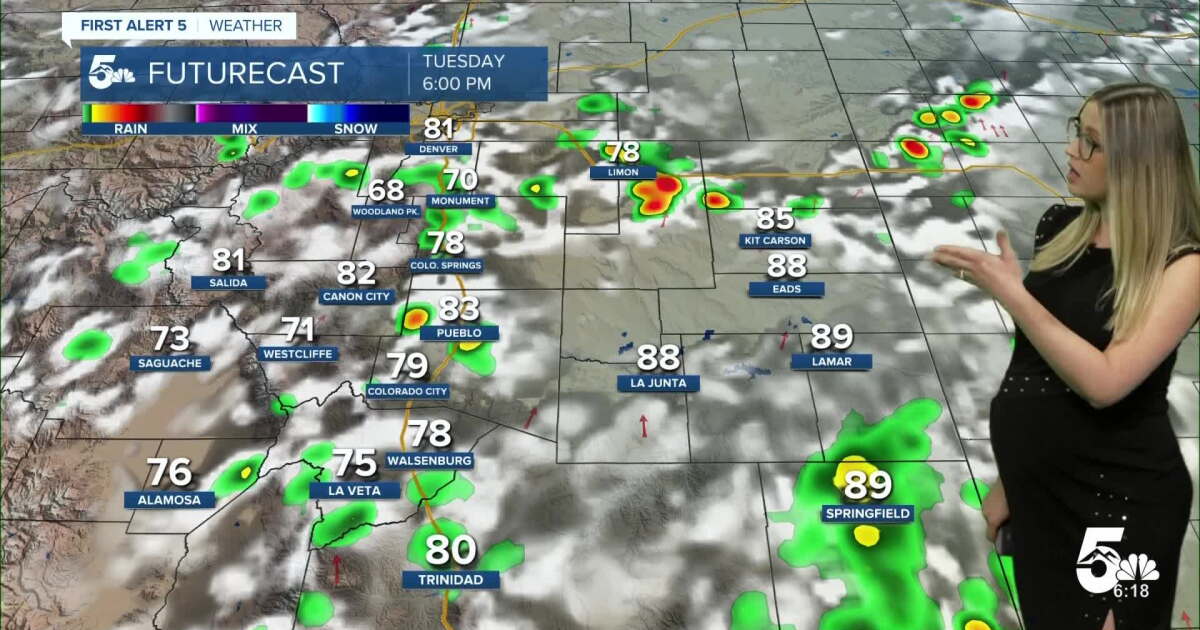 Warm with spotty thunderstorms for the first of September