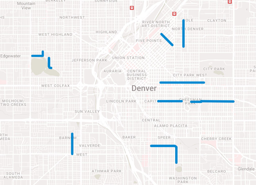 City of Denver shared streets