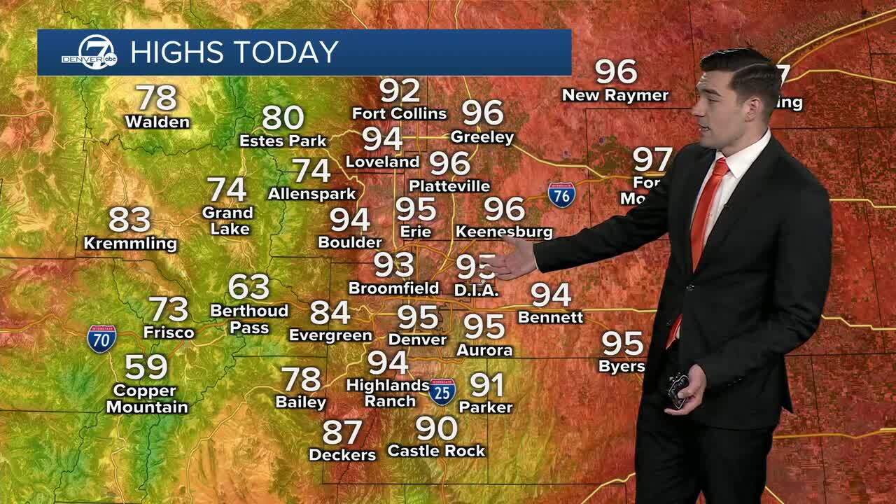 Near-record heat is likely for the Front Range on Friday.