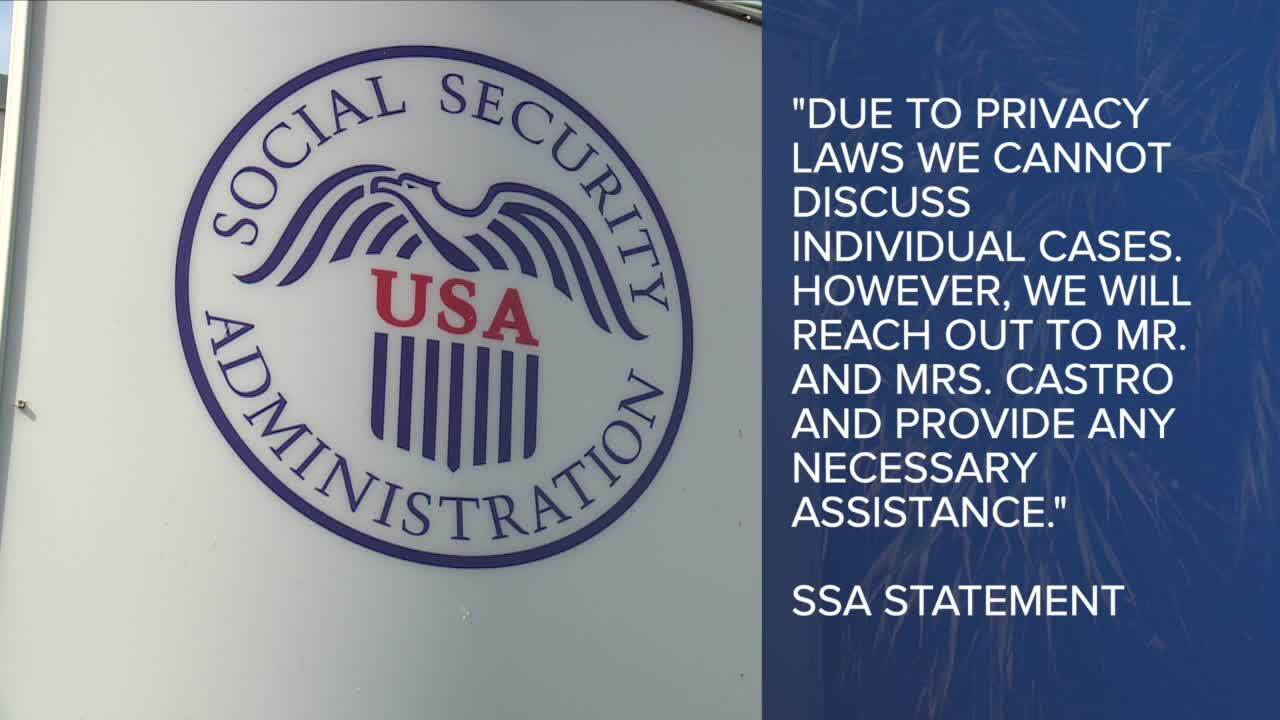 Social Security Administration statement about Gloria and Antonio Castro