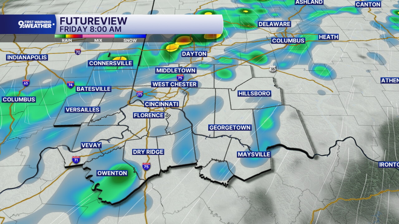 Friday morning rainfall