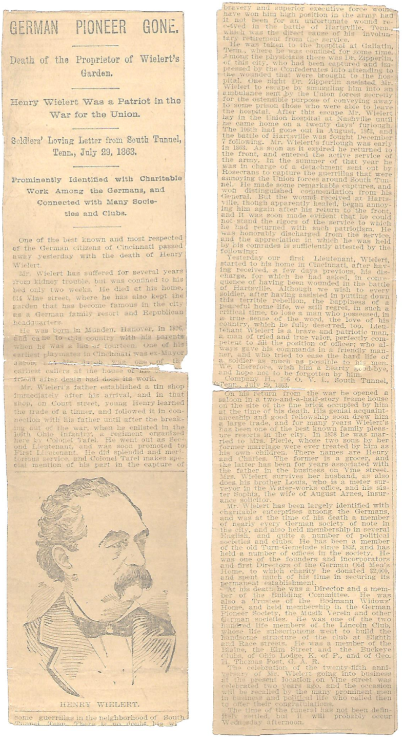 Henry Wielert obituary