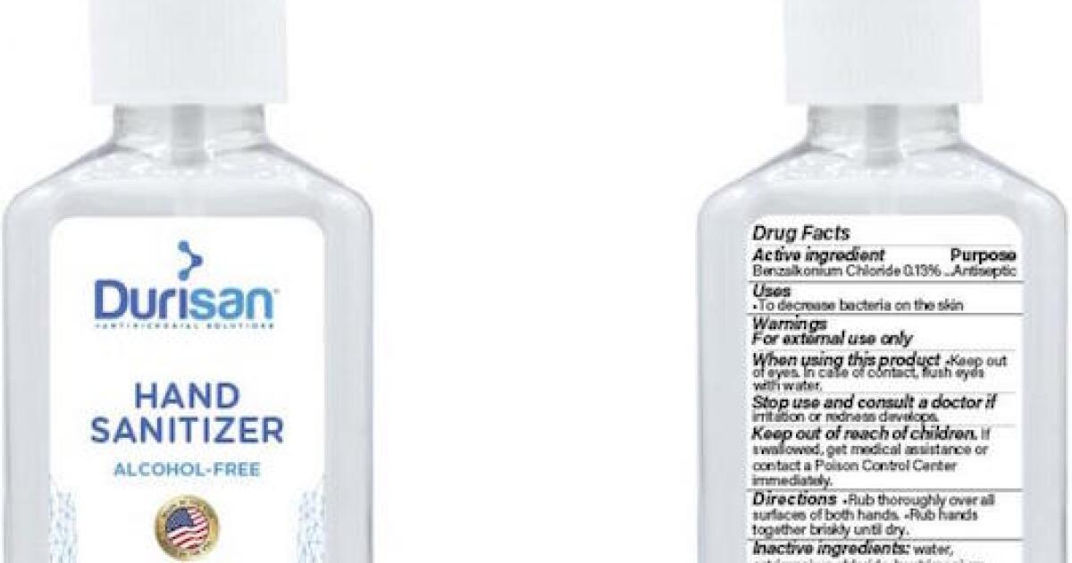 Durisan hand sanitizer recall expanded by FDA