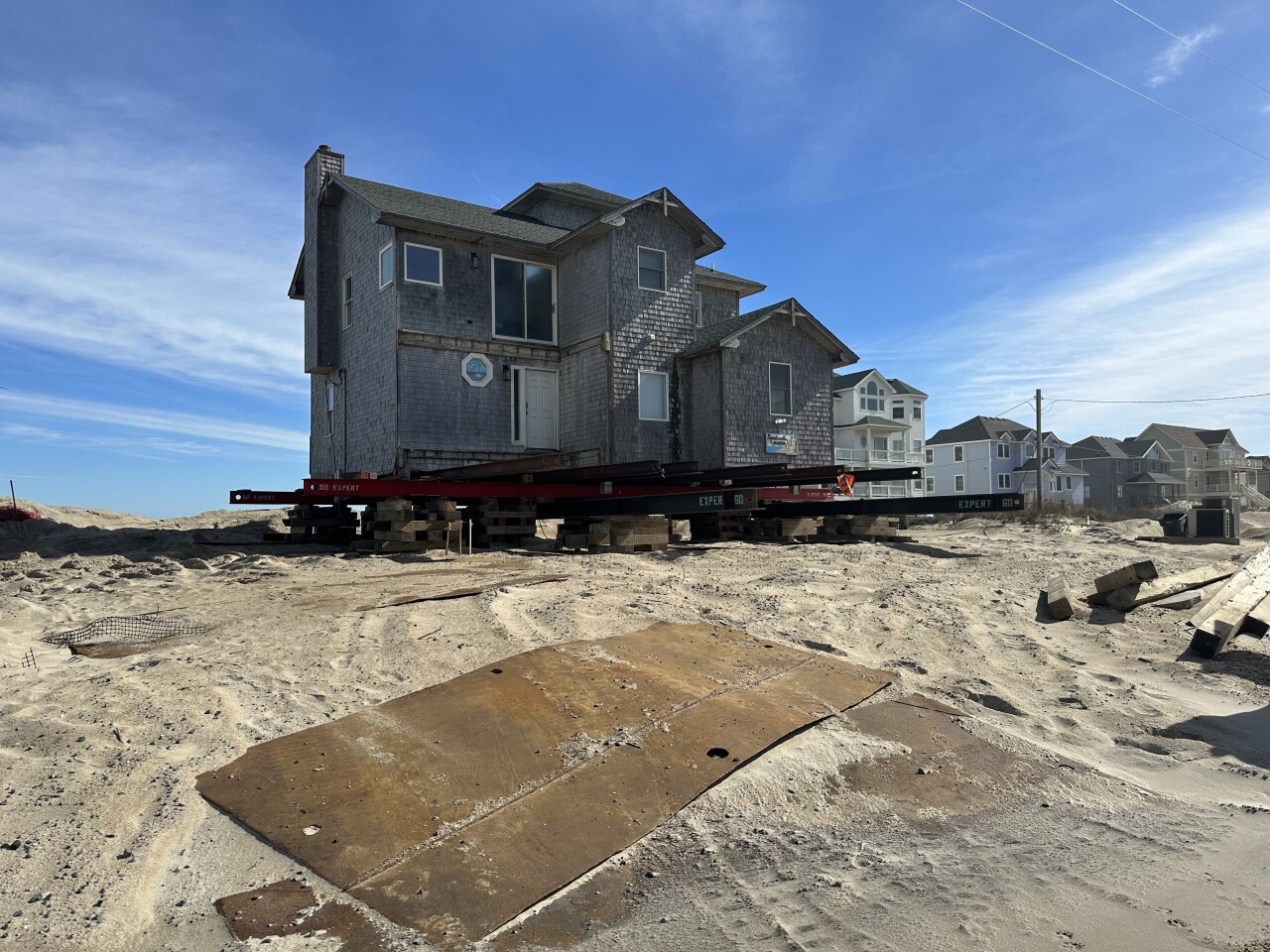 Some Rodanthe property owners begin process of moving their homes away from the sea