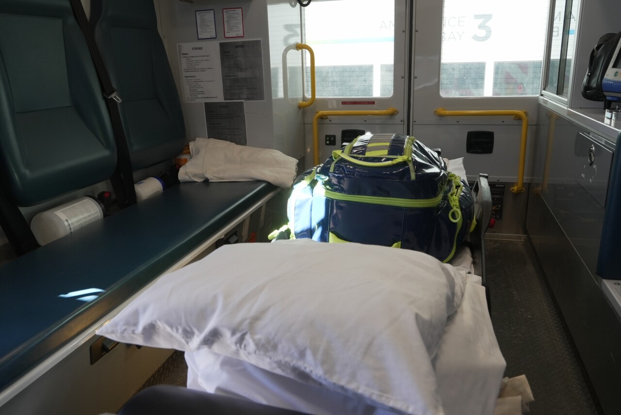 inside of an ambulance