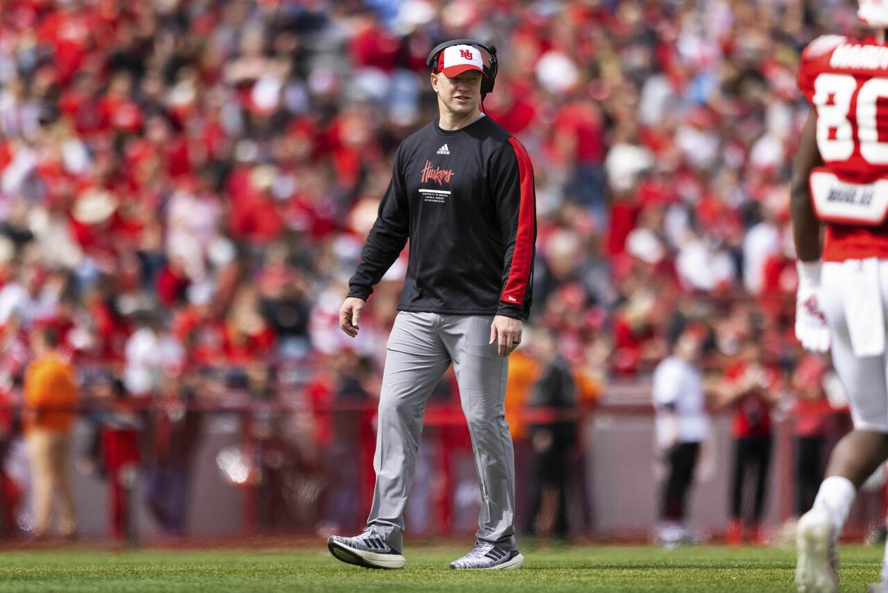 Nebraska Cornhuskers head coach Scott Frost at 2022 spring game