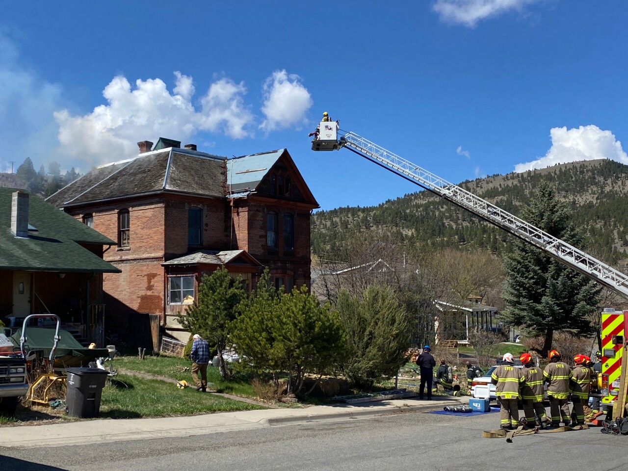 Structure fire in downtown Helena