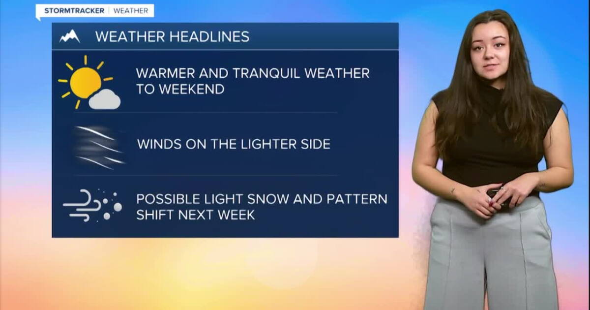 Beautiful weekend with mild temperatures and tranquil conditions