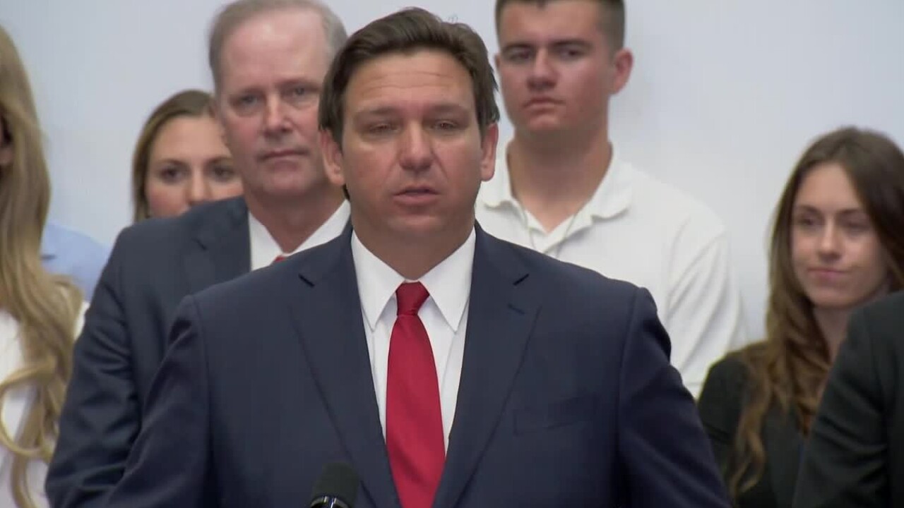 Florida Gov. Ron DeSantis speaks at a news conference in The Villages on April 19, 2022.jpg