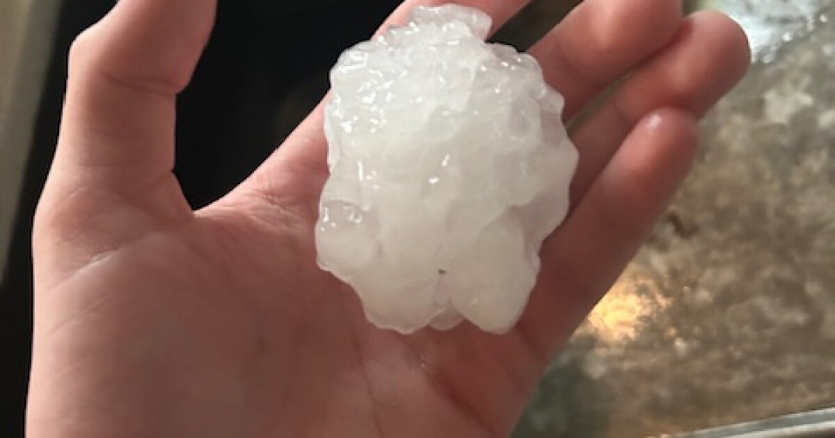 Large hail pelts the Northland, damaging cars and roofs