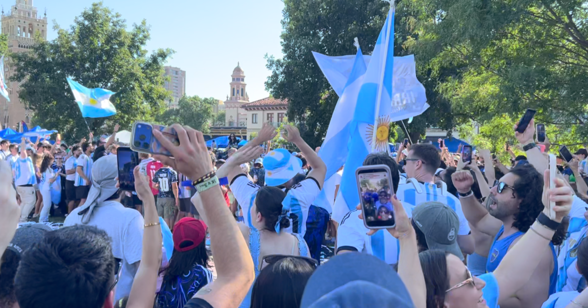 Argentina fans celebrated at Mill Creek Park before Saturday’s World Cup match