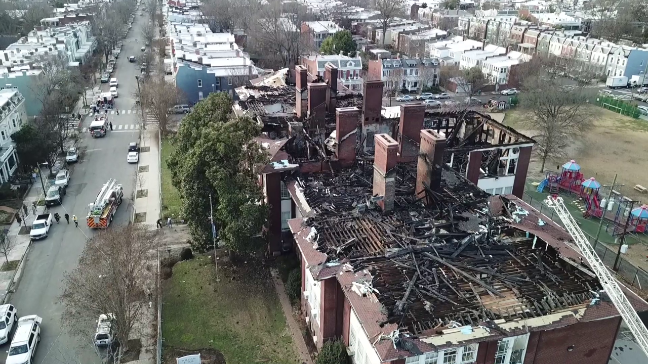 Drone video shows damage at Richmond's Fox Elementary School
