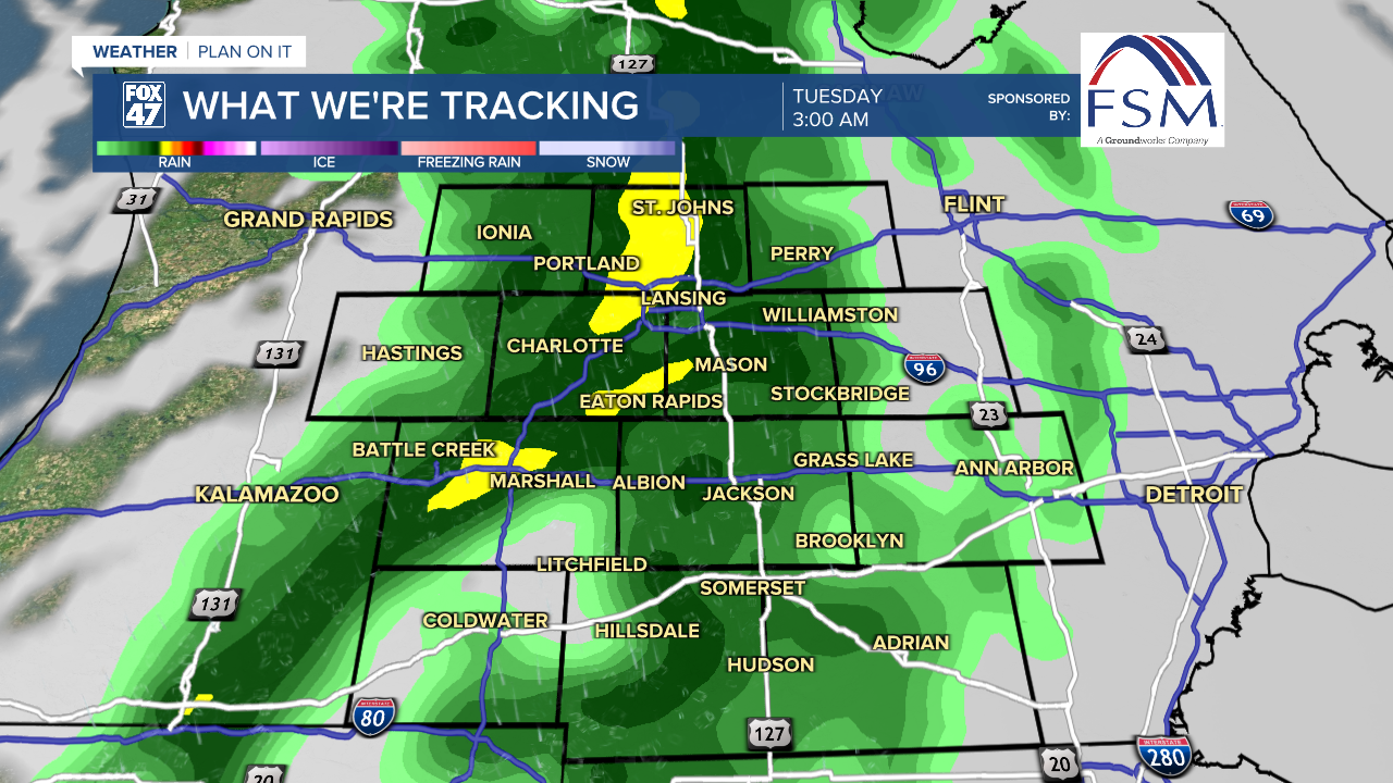 Showers return to our neighborhoods overnight Monday