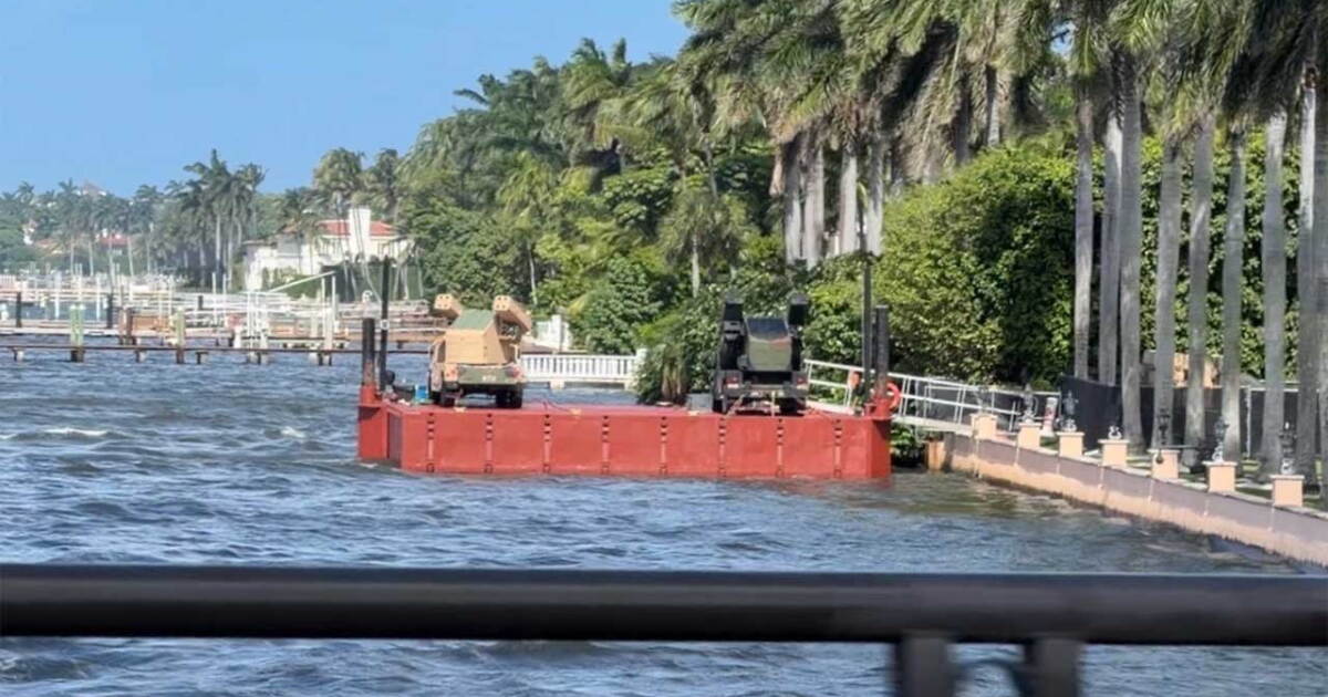 Air defense systems spotted on barge outside Mar-a-Lago as security measures expand