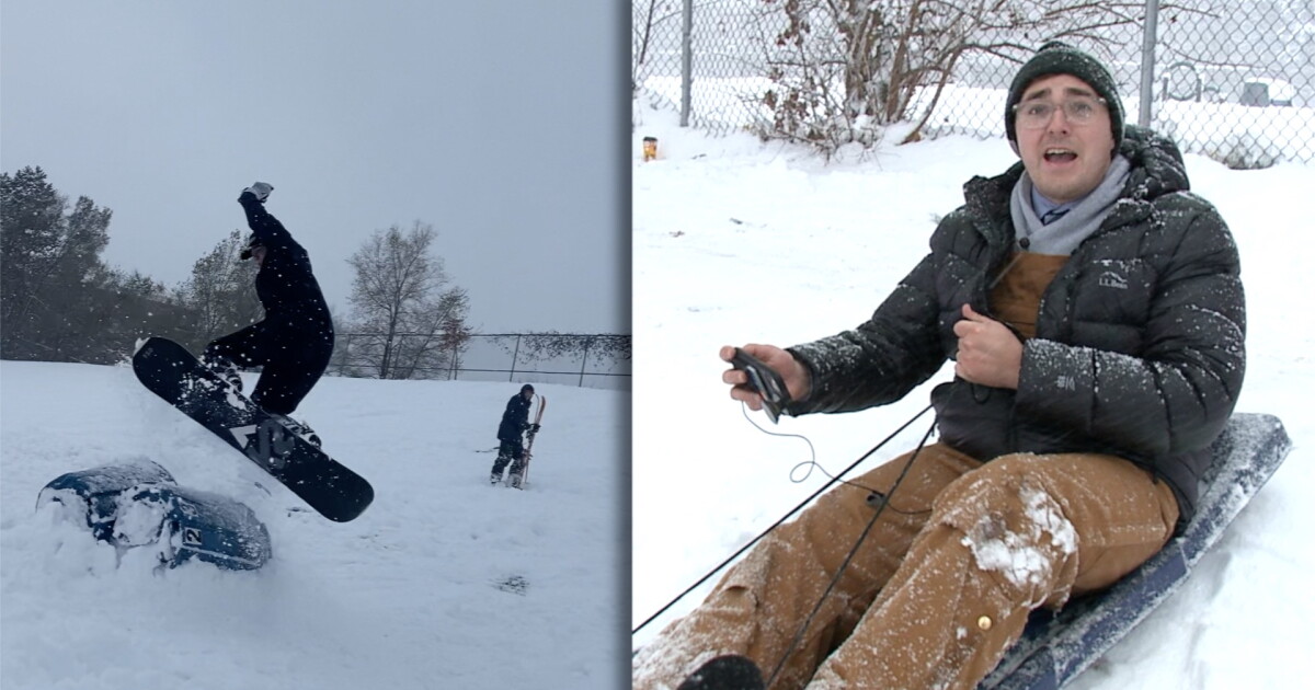 Families find fun during first big snowfall of the season