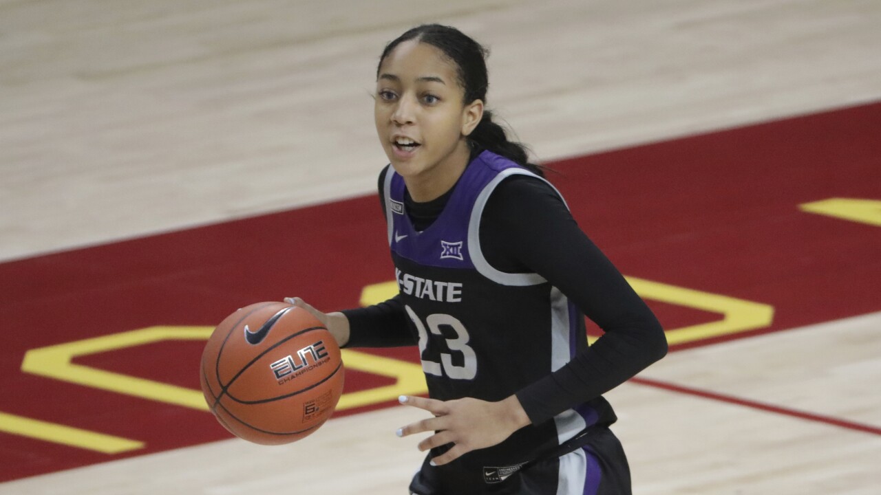 Kansas State Wildcats guard Jada Moore in 2020