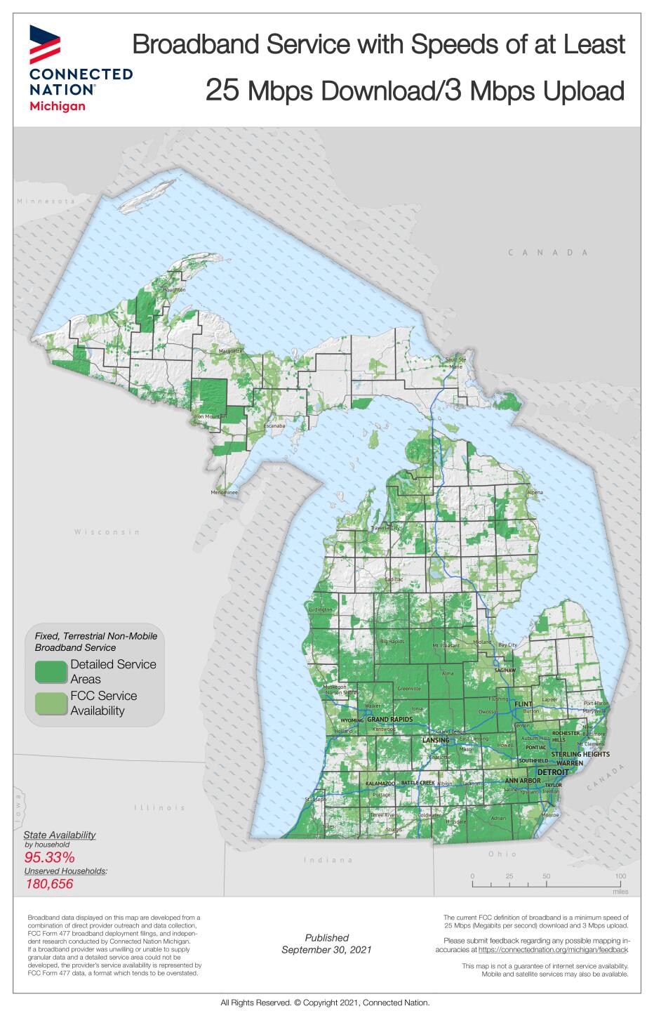 Internet access map