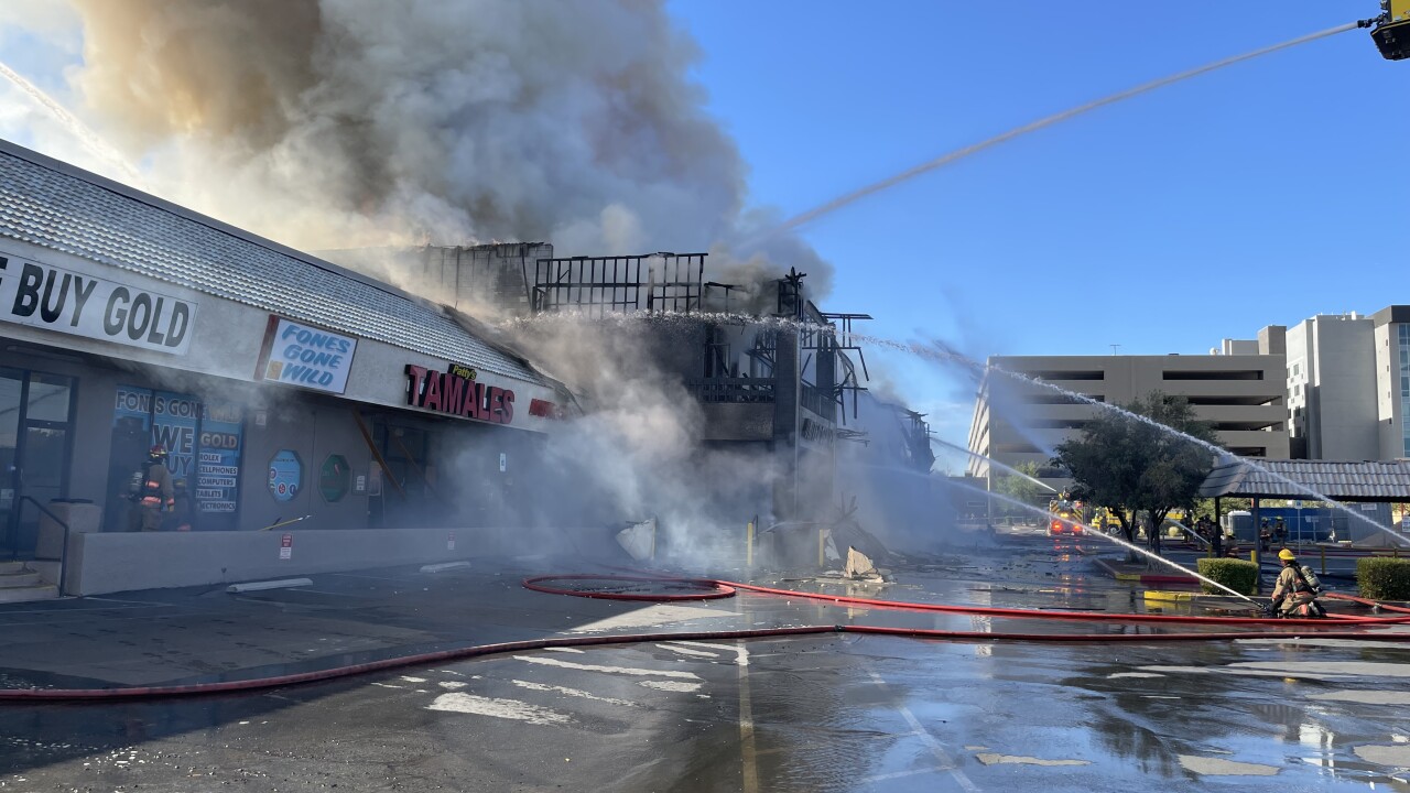 Strip mall fire near UNLV 