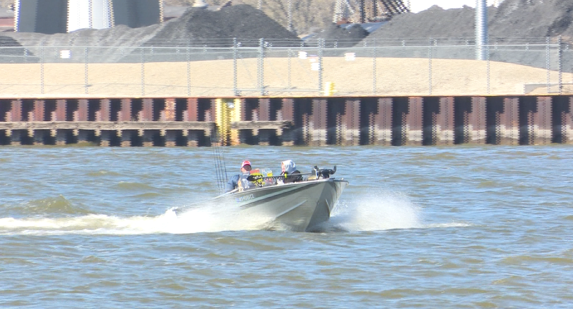 Fishermen enjoy a beautiful day for the start of the general fishing season