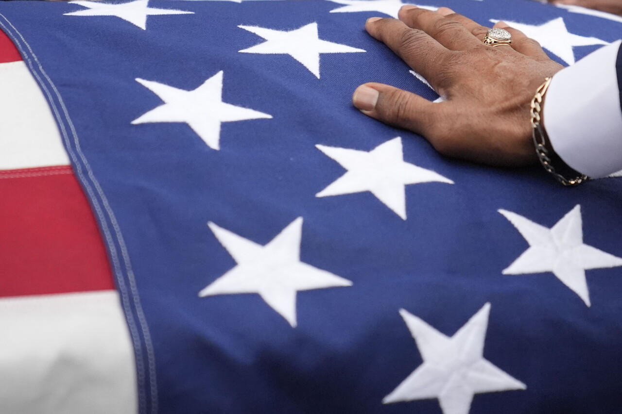 APTOPIX Police Shooting Airman Funeral