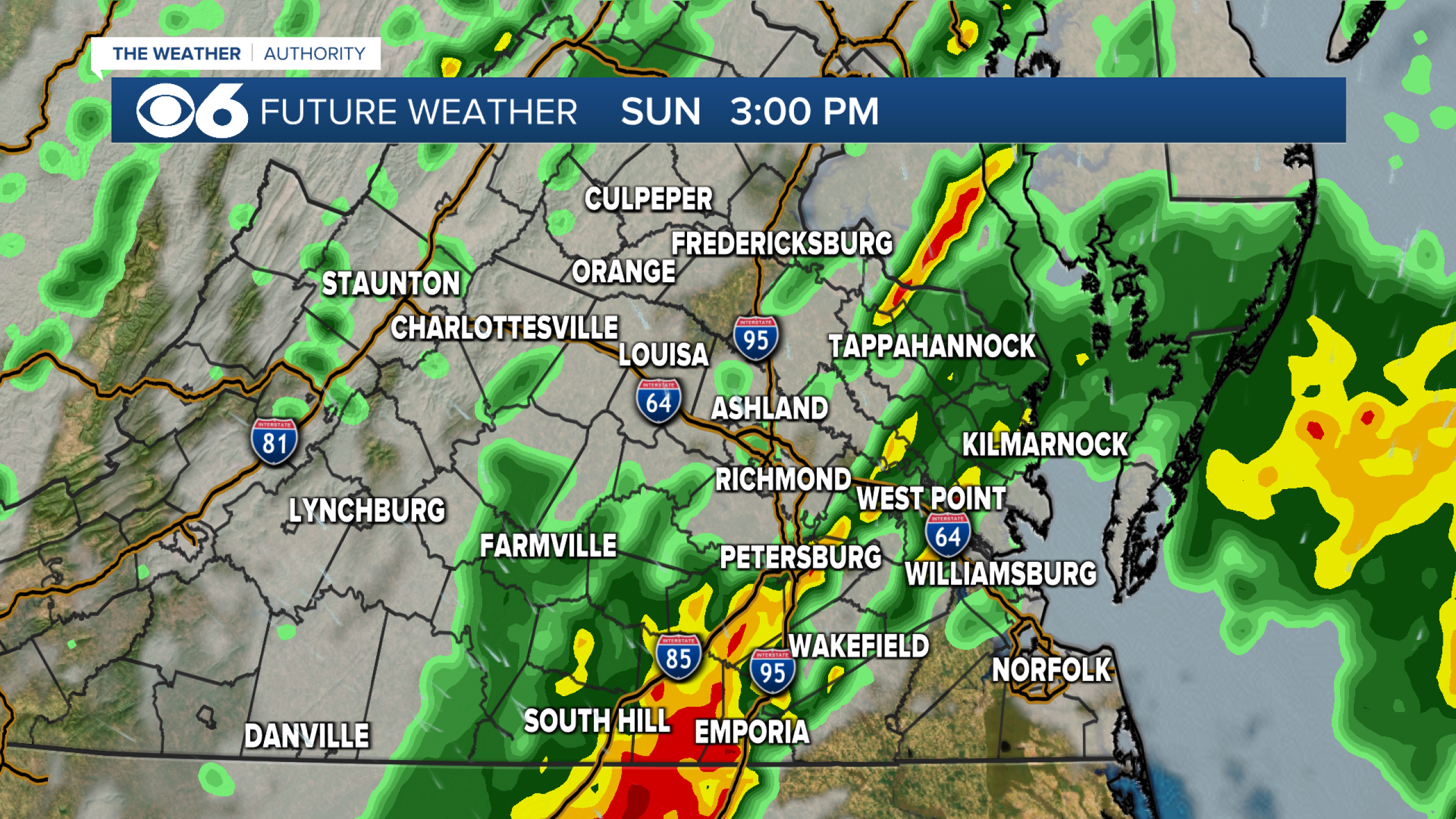 Strong to severe storms possible Sunday