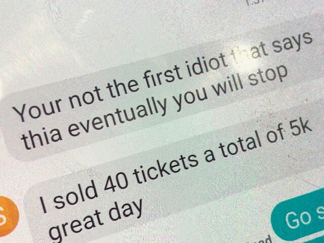 Mocking text message