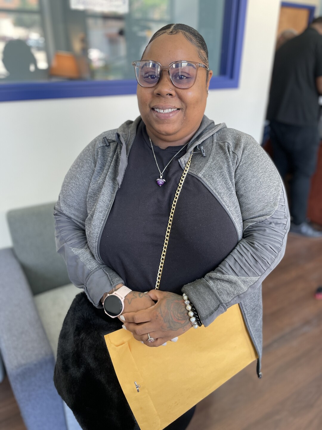 Jessica Harris, a client of the center.