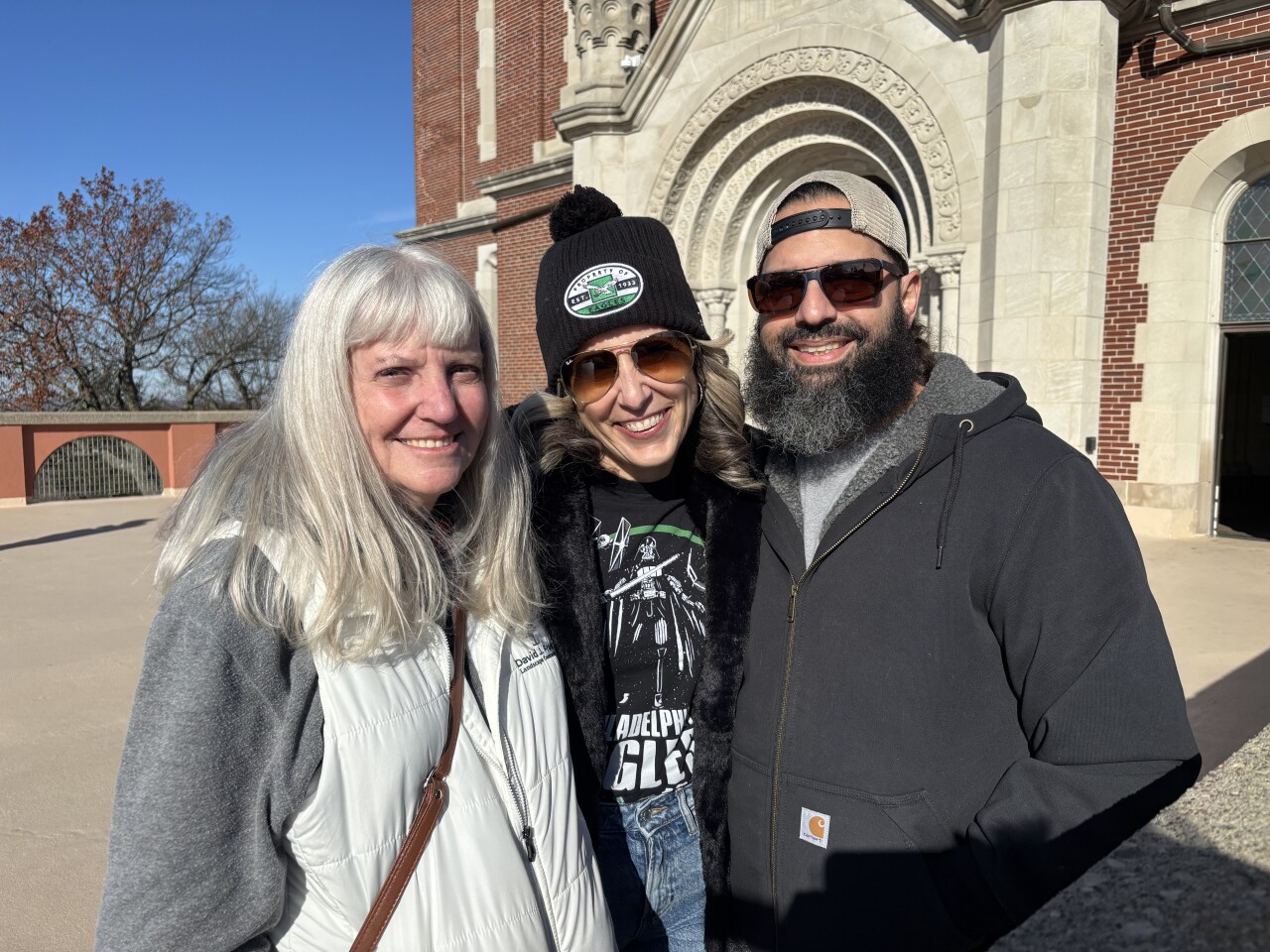 Norma Marchesy, Lisa Rodriguez and Roger Rodriguez visited Holy Hill on Thursday
