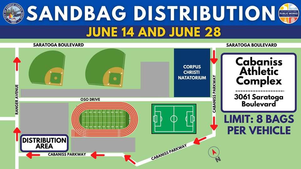 Sandbag distribution map