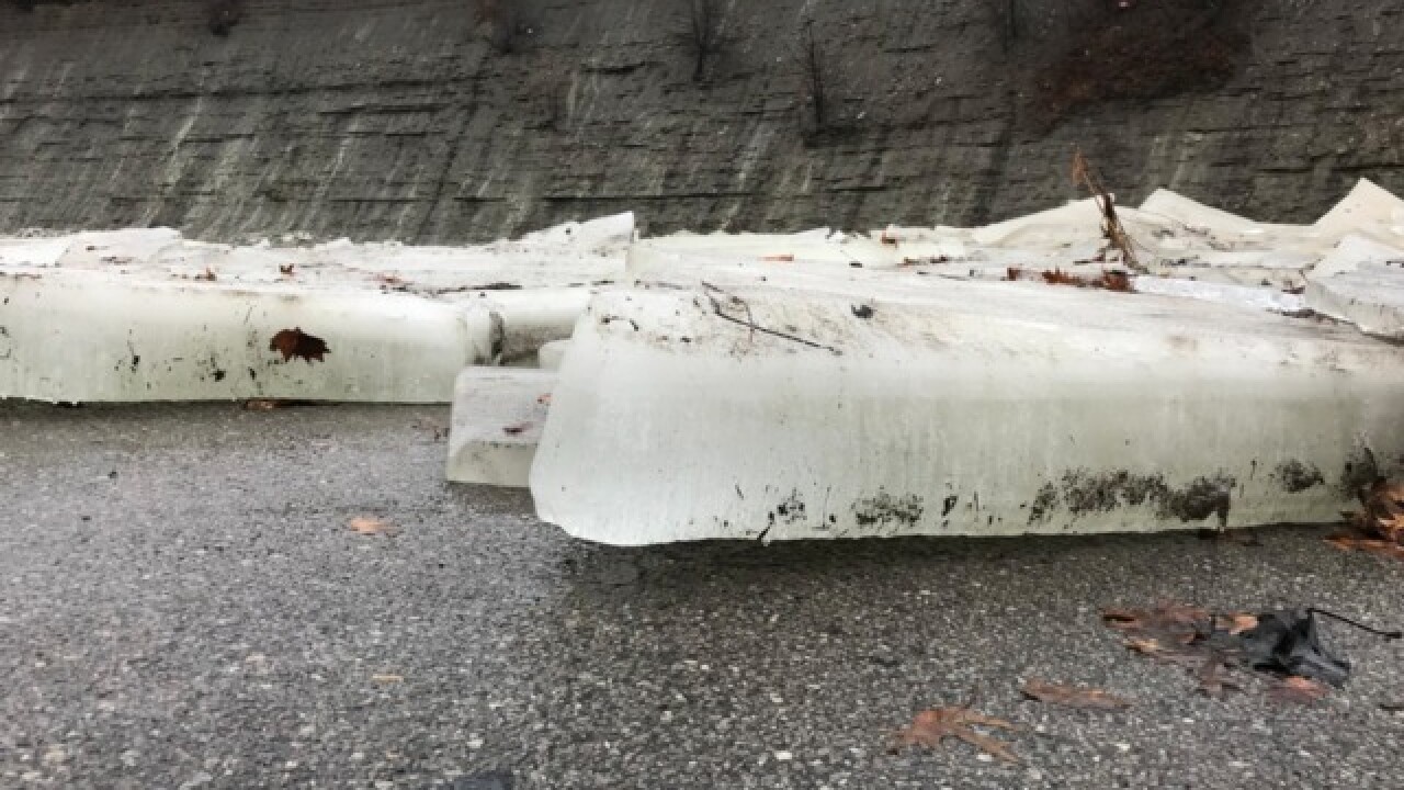 Rocky River ice jam causes flooding concerns