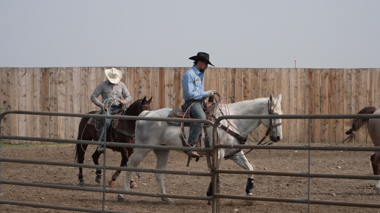 Contestants on horses