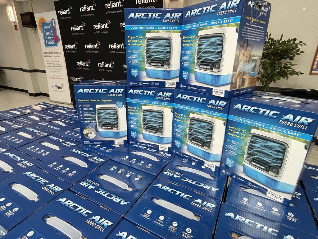 Reliant gives out A/C units and fans 