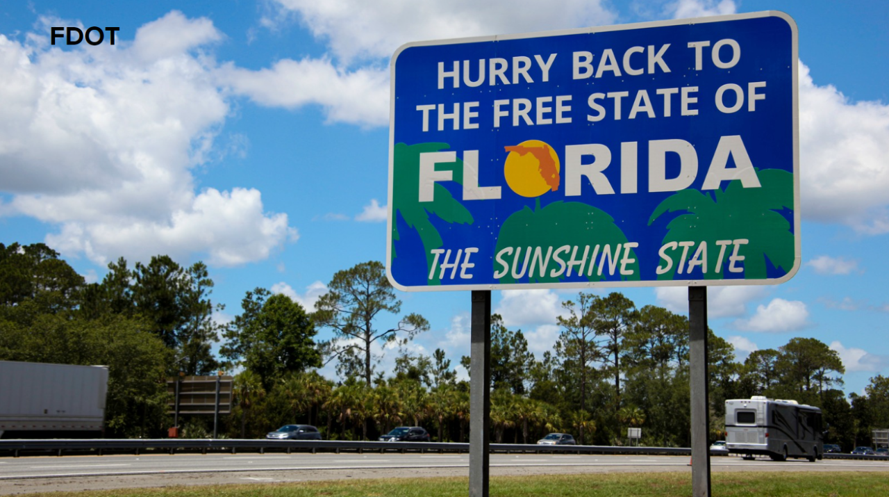 Exit sign Florida