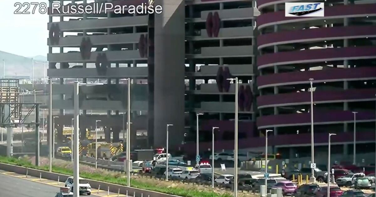 DEVELOPING: Smoke seen coming from Las Vegas airport parking garage