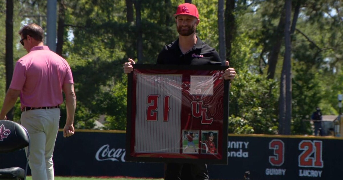 Jonathan Lucroy’s No. 21 retired at Louisiana