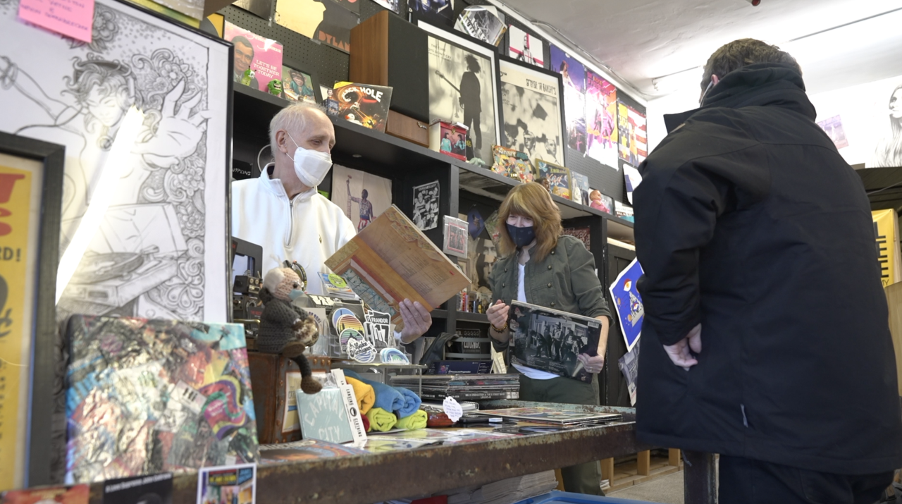 Records being sold at The Record Lounge in REO Town