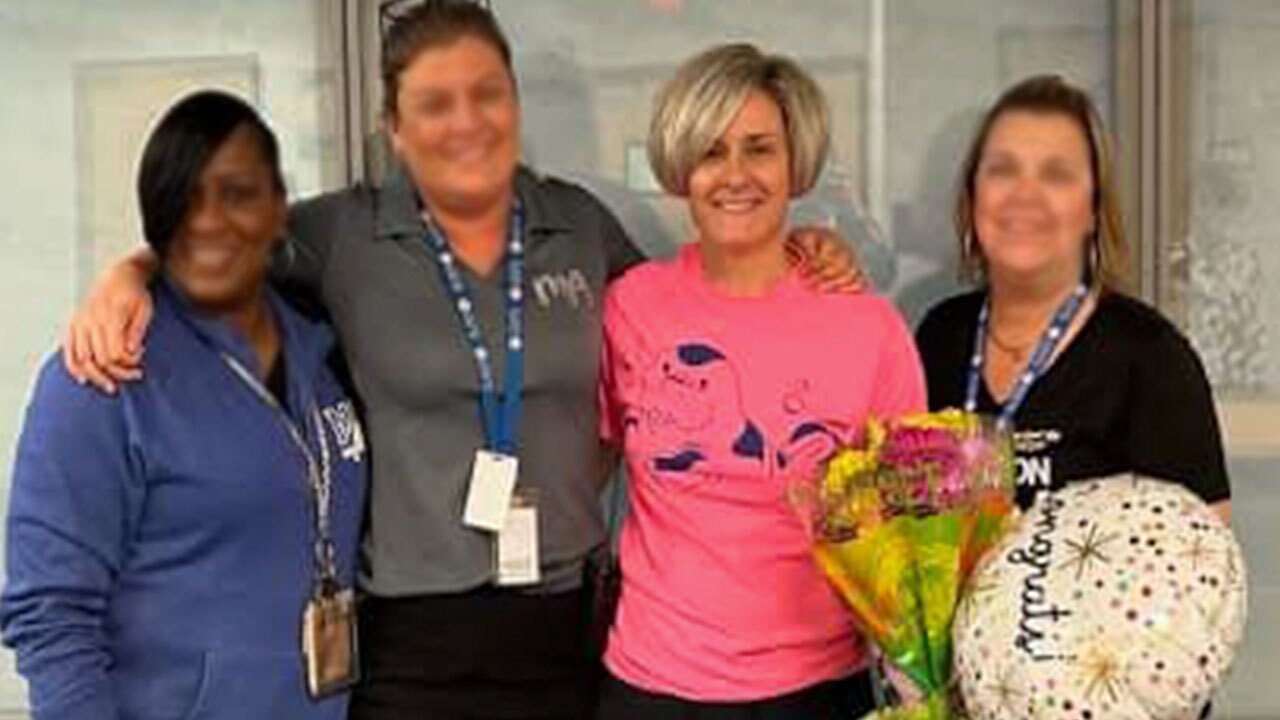 Jamie Felix (third from left) was an algebra teacher at Manatee Academy.