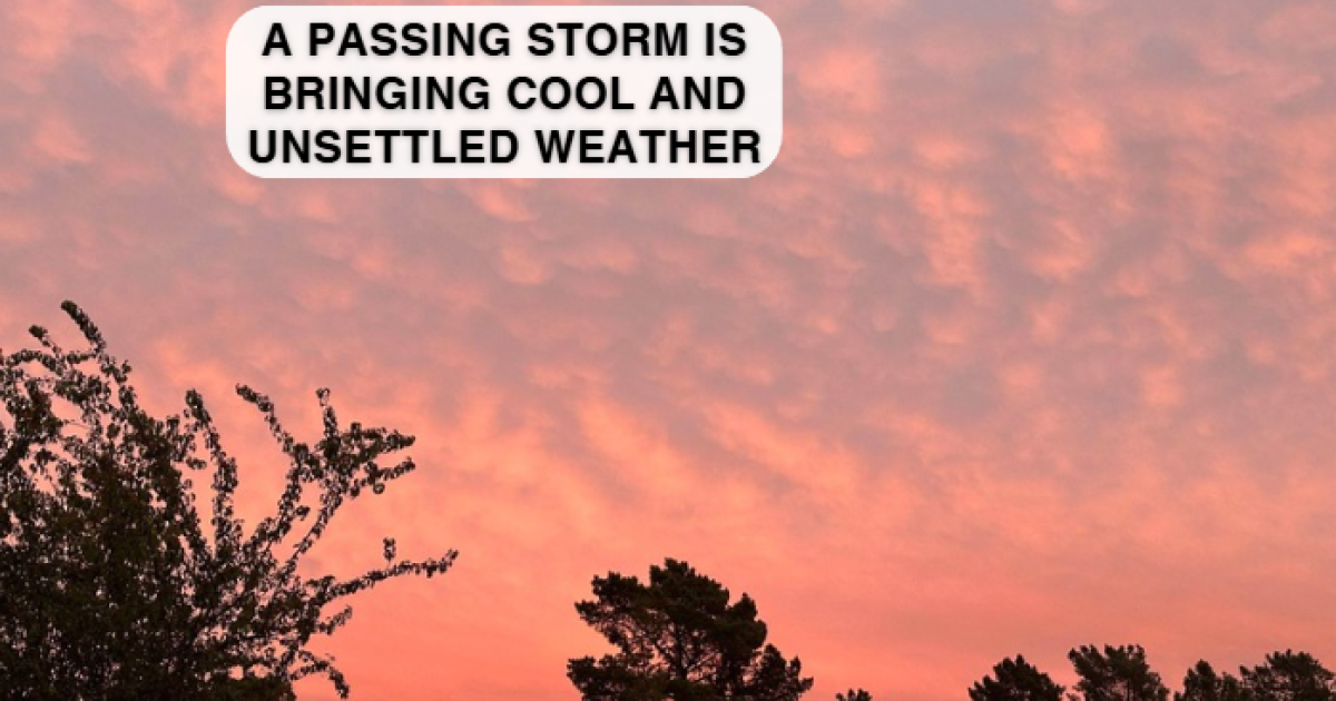 The week is off to a cool, cloudy and windy start more active weather ...