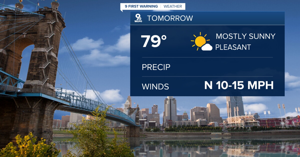 Storms move out tonight with cooler, drier air moving in for Thursday
