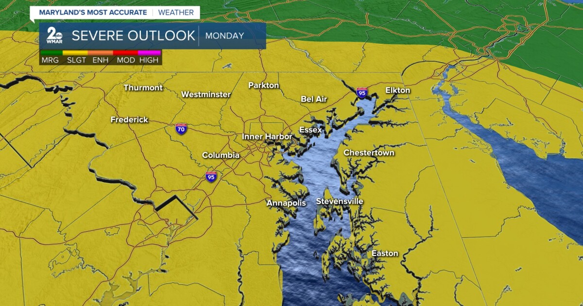 Strong To Severe Storms Possible Monday