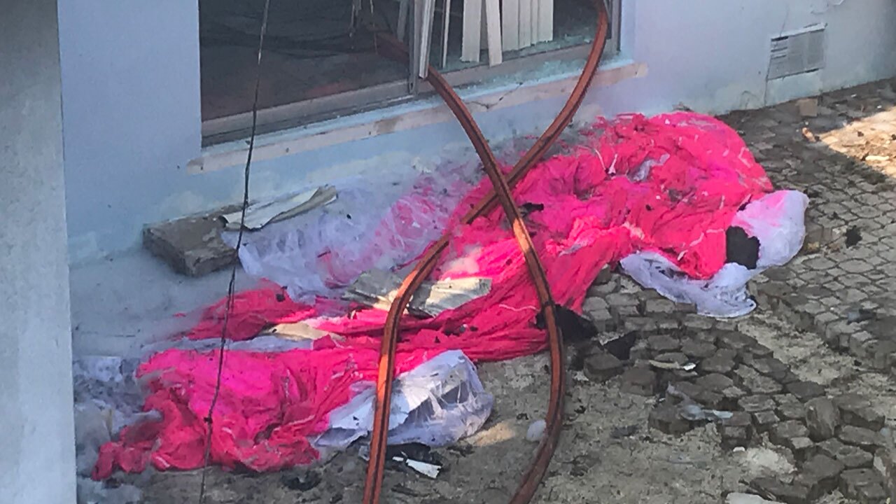 Parachute next to small plane crash site in Marathon