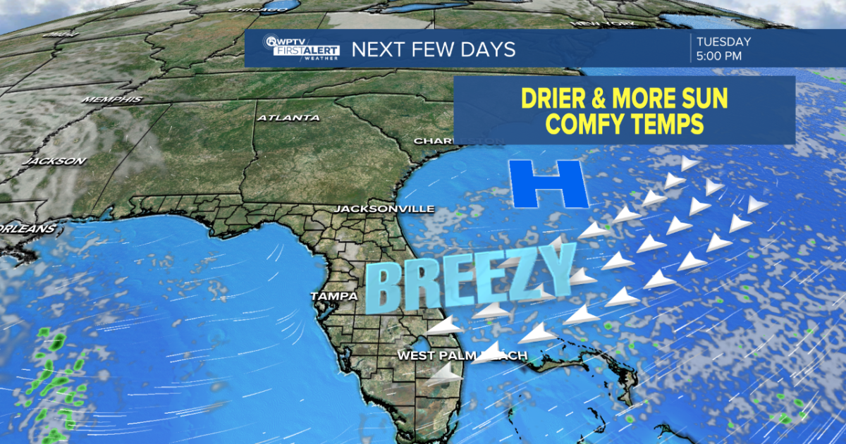FORECAST: Breezy day with comfortable temperatures, plenty of sunshine
