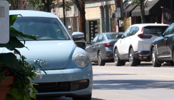 Parked cars along Milford's Main Street
