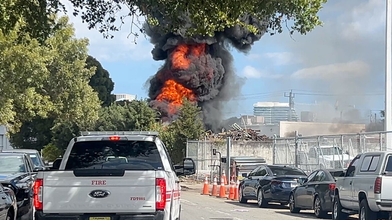 Recycling facility fire 