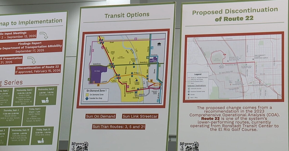 Sun Tran holds input meetings on proposed route discontinuation