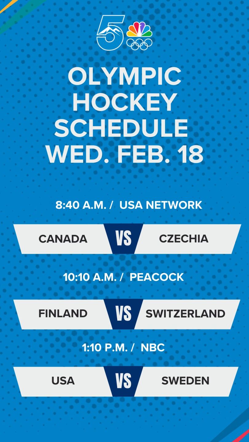 Feb 18 Olympic Schedule