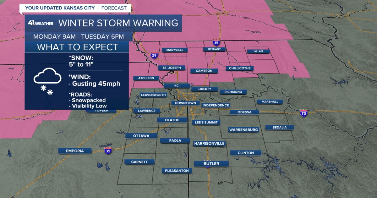 Winter Storm Cold Weather Warnings Issued for Emporia Kansas