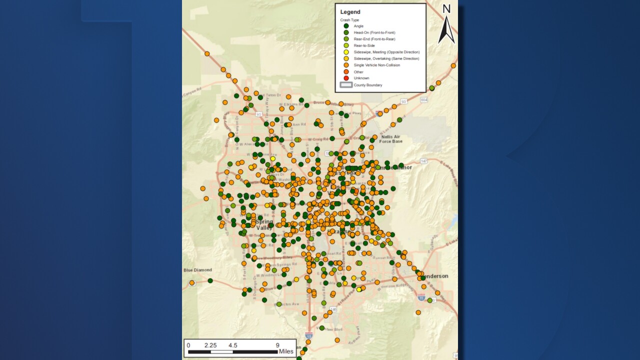 Map of fatal crashes