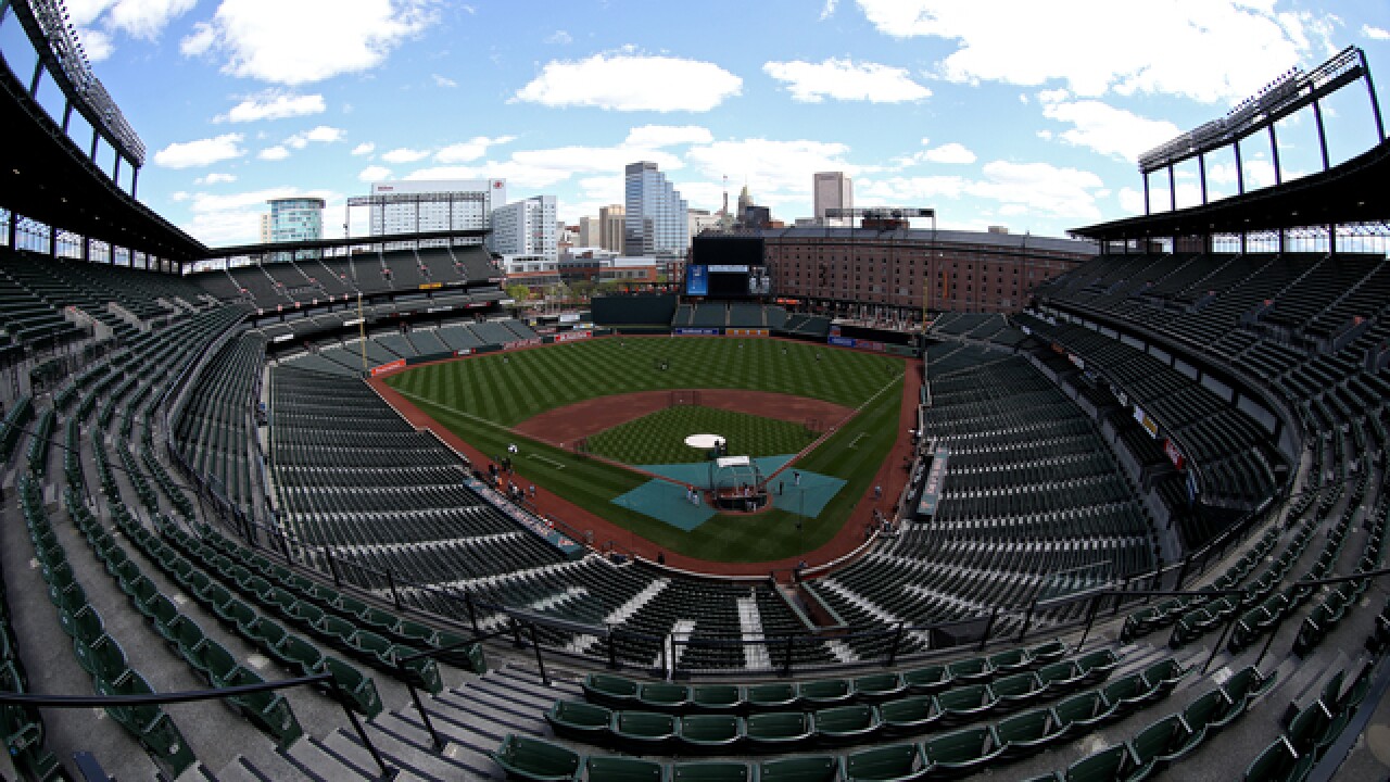 PHOTOS: First MLB game without fans played