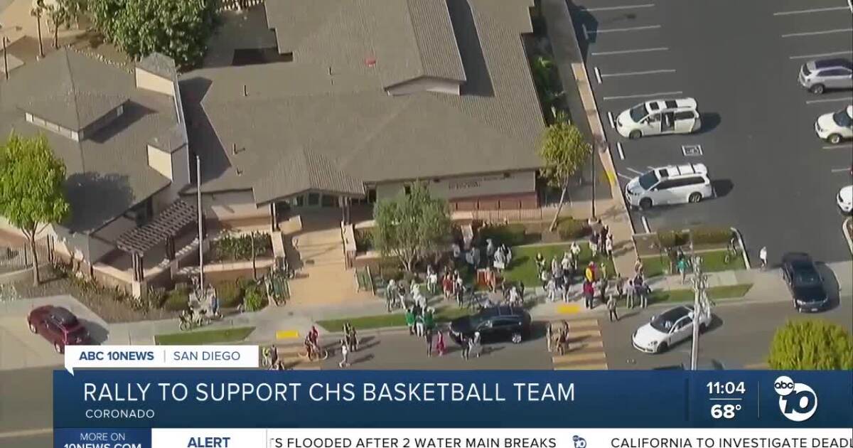 Dozens rally to support Coronado High basketball team